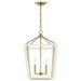 Kichler - 52619CPZWH - Four Light Foyer Pendant - Delvin - Champagne Bronze