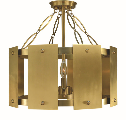 Framburg - 5860 BR - Five Light Semi-Flush Mount - Barrington - Brushed Brass