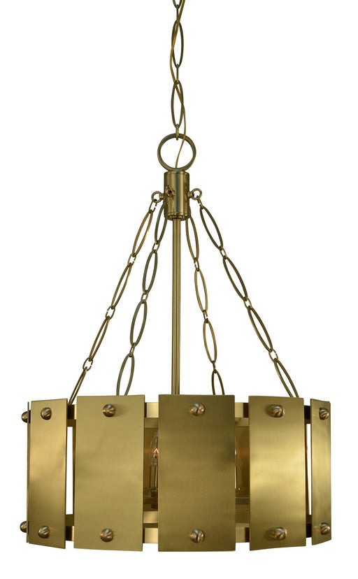 Framburg - 5866 BR - Six Light Chandelier - Barrington - Brushed Brass