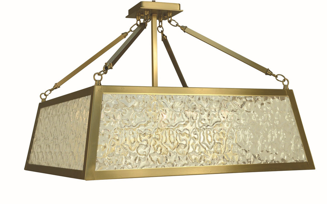 Framburg - 5898 BR - Five Light Semi-Flush Mount - Avery - Brushed Brass