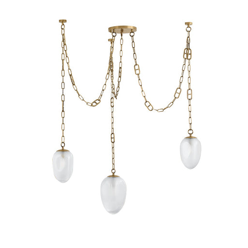 Corbett Lighting - 464-48-VB - Three Light Chandelier - Daith - Vintage Brass