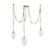 Corbett Lighting - 464-48-VB - Three Light Chandelier - Daith - Vintage Brass