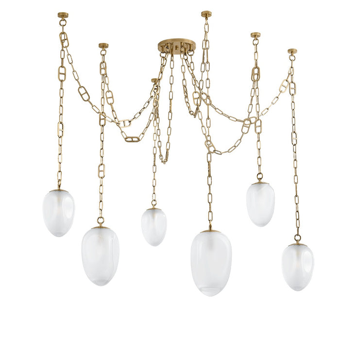 Corbett Lighting - 464-61-VB - Six Light Chandelier - Daith - Vintage Brass