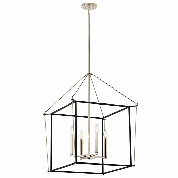 Kichler - 52627PN - Four Light Foyer Pendant - Eisley - Polished Nickel