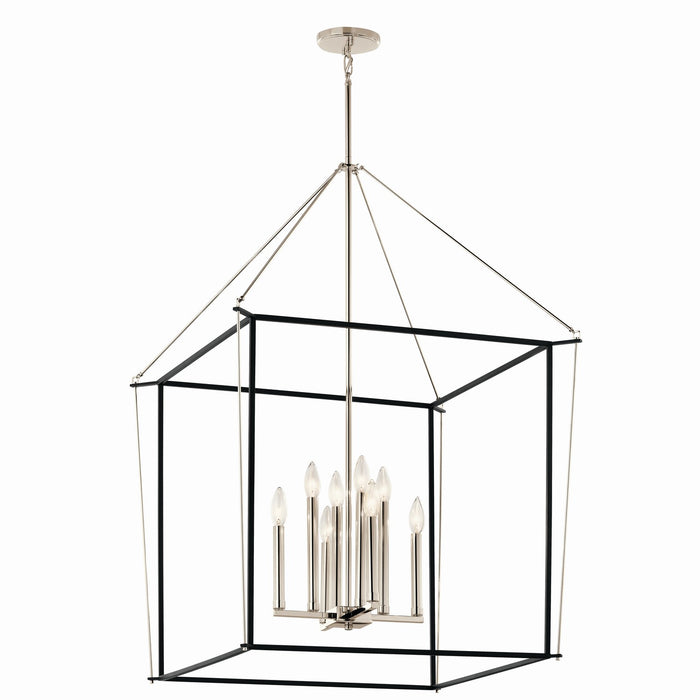 Kichler - 52628PN - Eight Light Foyer Pendant - Eisley - Polished Nickel