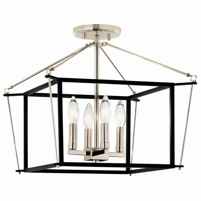 Kichler - 52633PN - Four Light Semi Flush Mount - Eisley - Polished Nickel