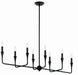 Kichler - 52693BK - Eight Light Linear Chandelier - Alvaro - Black