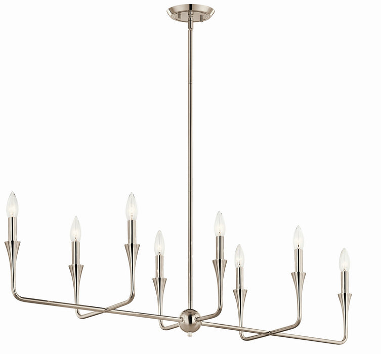 Kichler - 52693PN - Eight Light Linear Chandelier - Alvaro - Polished Nickel