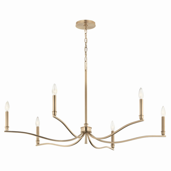 Kichler - 52696CPZ - Six Light Chandelier - Malene - Champagne Bronze