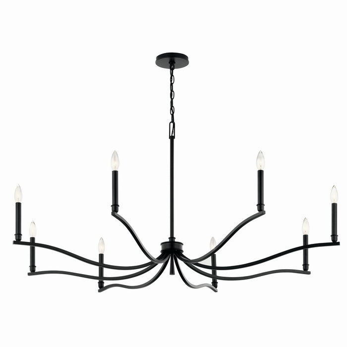 Kichler - 52697BK - Eight Light Chandelier - Malene - Black