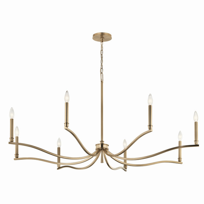 Kichler - 52697CPZ - Eight Light Chandelier - Malene - Champagne Bronze