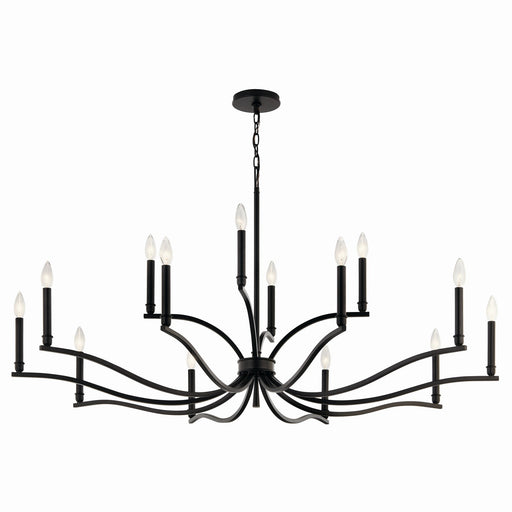 Kichler - 52698BK - 14 Light Chandelier - Malene - Black