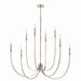 Kichler - 52699PN - Eight Light Foyer Chandelier - Malene - Polished Nickel