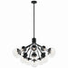 Kichler - 52702BKCLR - 16 Light Chandelier Convertible - Silvarious - Black