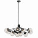 Kichler - 52703BK - 12 Light Linear Chandelier Convertible - Silvarious - Black