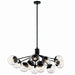 Kichler - 52703BKCLR - 12 Light Linear Chandelier Convertible - Silvarious - Black