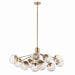 Kichler - 52703CPZ - 12 Light Linear Chandelier Convertible - Silvarious - Champagne Bronze