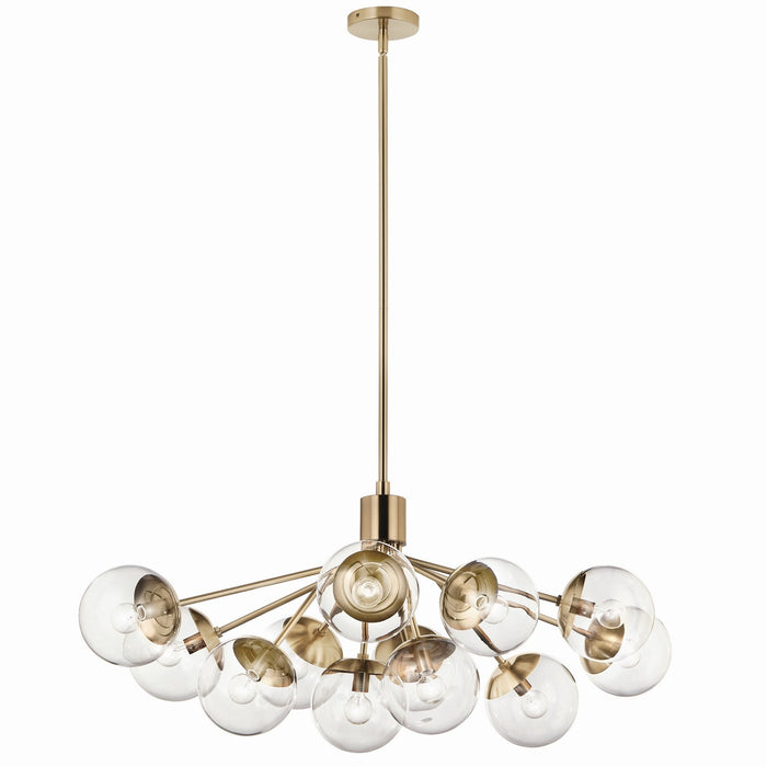 Kichler - 52703CPZCLR - 12 Light Linear Chandelier Convertible - Silvarious - Champagne Bronze