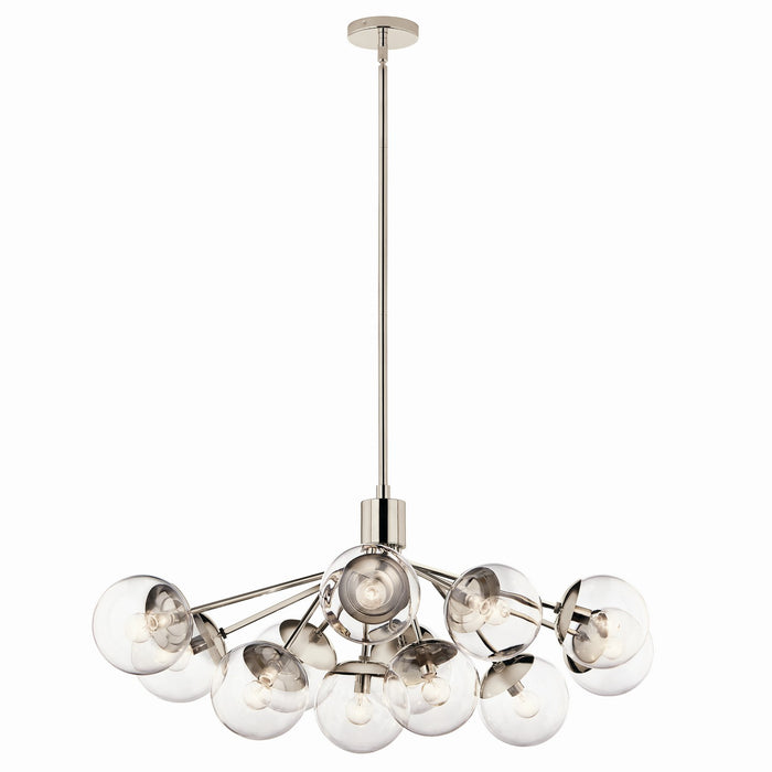 Kichler - 52703PNCLR - 12 Light Linear Chandelier Convertible - Silvarious - Polished Nickel