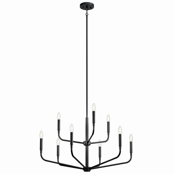 Kichler - 52720BK - Nine Light Chandelier - Madden - Black