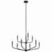 Kichler - 52720BK - Nine Light Chandelier - Madden - Black