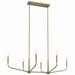 Kichler - 52721CPZ - Six Light Linear Chandelier - Madden - Champagne Bronze