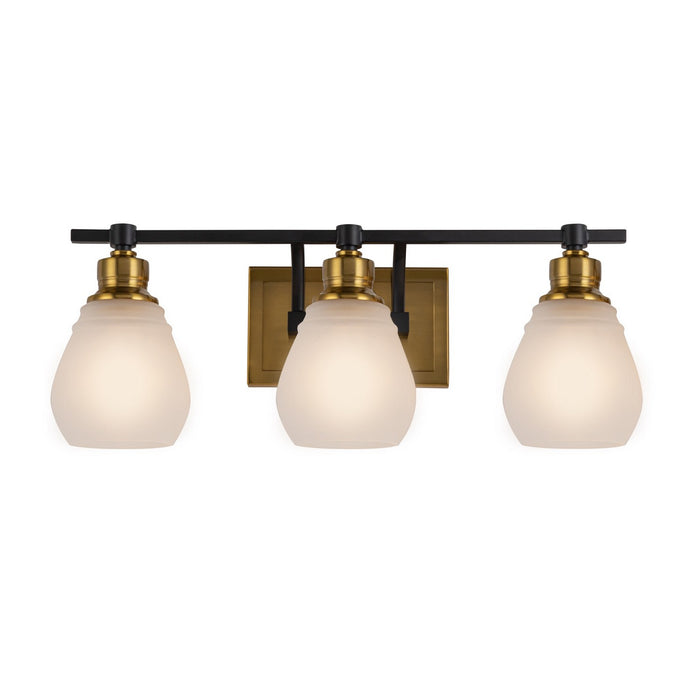 Artcraft - AC11683BB - Three Light Bathroom Vanity - Nelson - Brass & Black