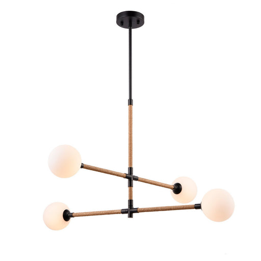 Artcraft - AC11844BK - Four Light Chandelier - Capilano - Black