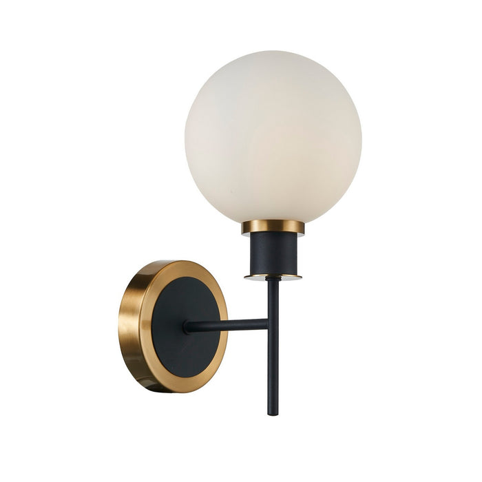 Artcraft - AC11871WH - One Light Wall Sconce - Gem - Black and Brushed Brass