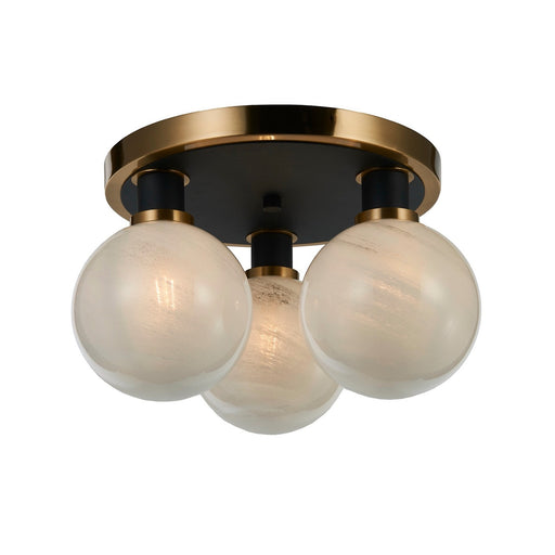 Artcraft - AC11873SW - Three Light Pendant - Gem - Black and Brushed Brass