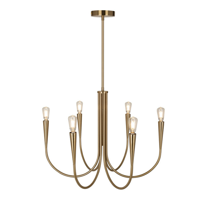 Artcraft - AC11926BR - Six Light Chandelier - Bronte - Brass