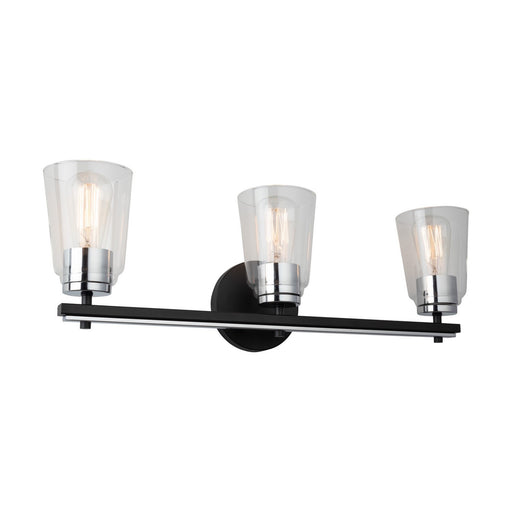 Artcraft - AC11933NB - Three Light Bathroom Vanity - Essex - Black and Chrome