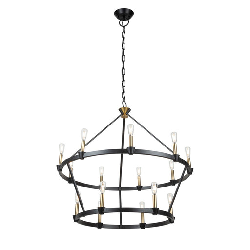 Artcraft - AC11985BB - 15 Light Chandelier - Notting Hill - Black and Brushed Brass