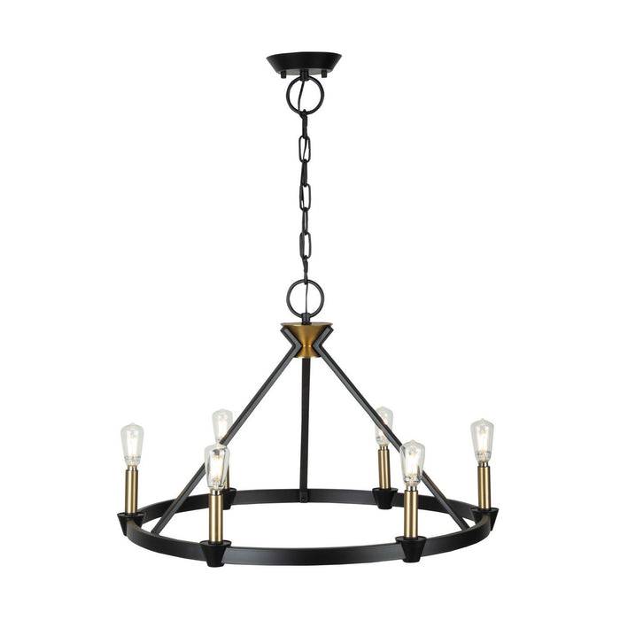 Artcraft - AC11986BB - Six Light Chandelier - Notting Hill - Black and Brushed Brass