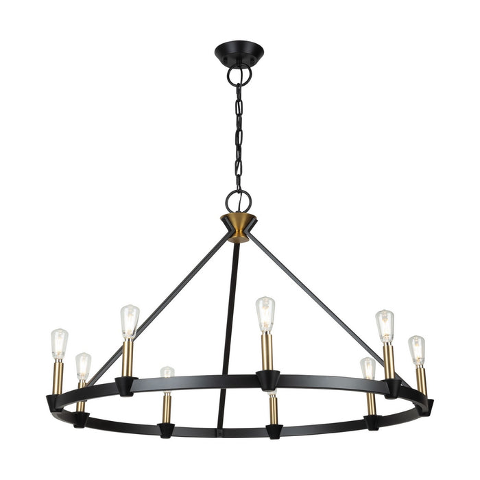 Artcraft - AC11989BB - Nine Light Chandelier - Notting Hill - Black and Brushed Brass