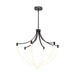 Artcraft - AC6810BK - LED Chandelier - Cascata - Black and Brushed Brass