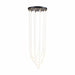 Artcraft - AC6812BK - LED Chandelier - Cascata - Black and Brushed Brass