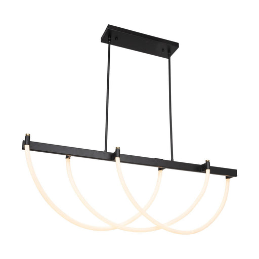 Artcraft - AC6813BK - LED Island Pendant - Cascata - Black and Brushed Brass