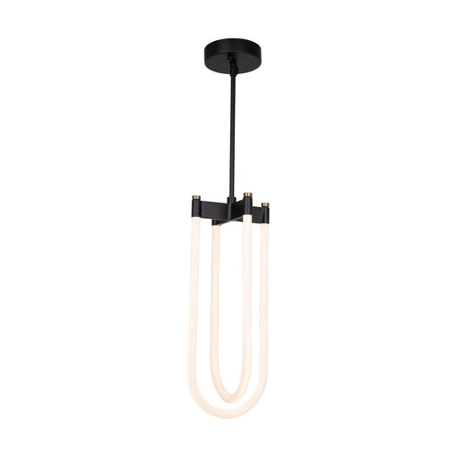 Artcraft - AC6815BK - LED Pendant - Cascata - Black and Brushed Brass