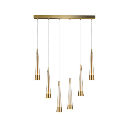 Artcraft - AC6826BR - LED Island Pendant - Sunnyvale - Brass