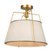 Artcraft - SC13362BR - Three Light Semi-Flush Mount - Pullman - Brass