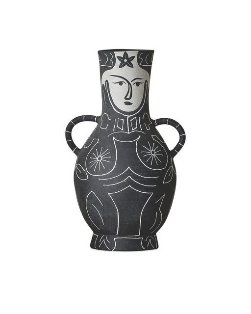 Currey and Company - 1200-0890 - Vase - Black/White