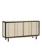 Currey and Company - 3000-0300 - Credenza - Ivory/Black/Satin Brass/Natural/Clear