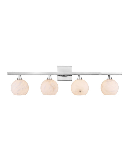 Currey and Company - 5800-0037 - Four Light Bath Bar - Polished Nickel/Natural