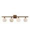 Currey and Company - 5800-0039 - Four Light Bath Bar - Antique Brass/Natural