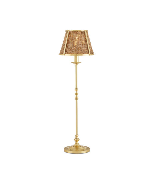 Currey and Company - 6000-0900 - One Light Table Lamp - Deauville - Polished Brass/Natural