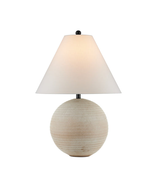 Currey and Company - 6000-0930 - One Light Table Lamp - Beige/Matte Black