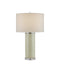 Currey and Company - 6000-0938 - One Light Table Lamp - Green/Off-White/Clear/Satin Nickel