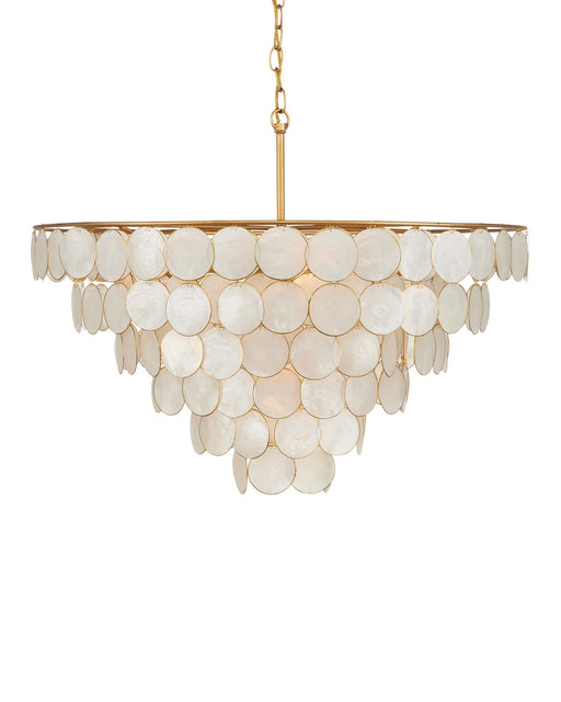 Currey and Company - 9000-1098 - Five Light Semi-Flush Mount - Bon Vivant - Natural/Contemporary Gold