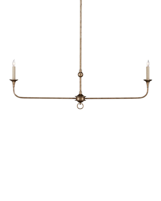 Currey and Company - 9000-1128 - Two Light Chandelier - Nottaway - Pyrite Bronze